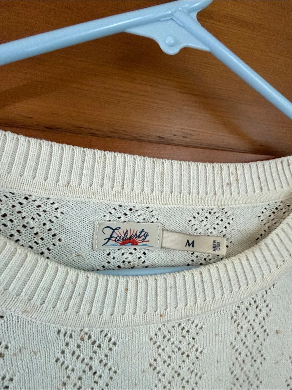 Faherty Pointelle Lola Sweater 100% cotton - Picture 9 of 9